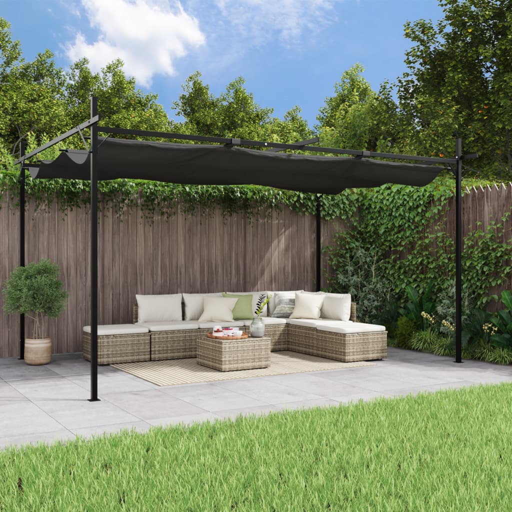 Pergola med infällbart tak  395x292x230 cm