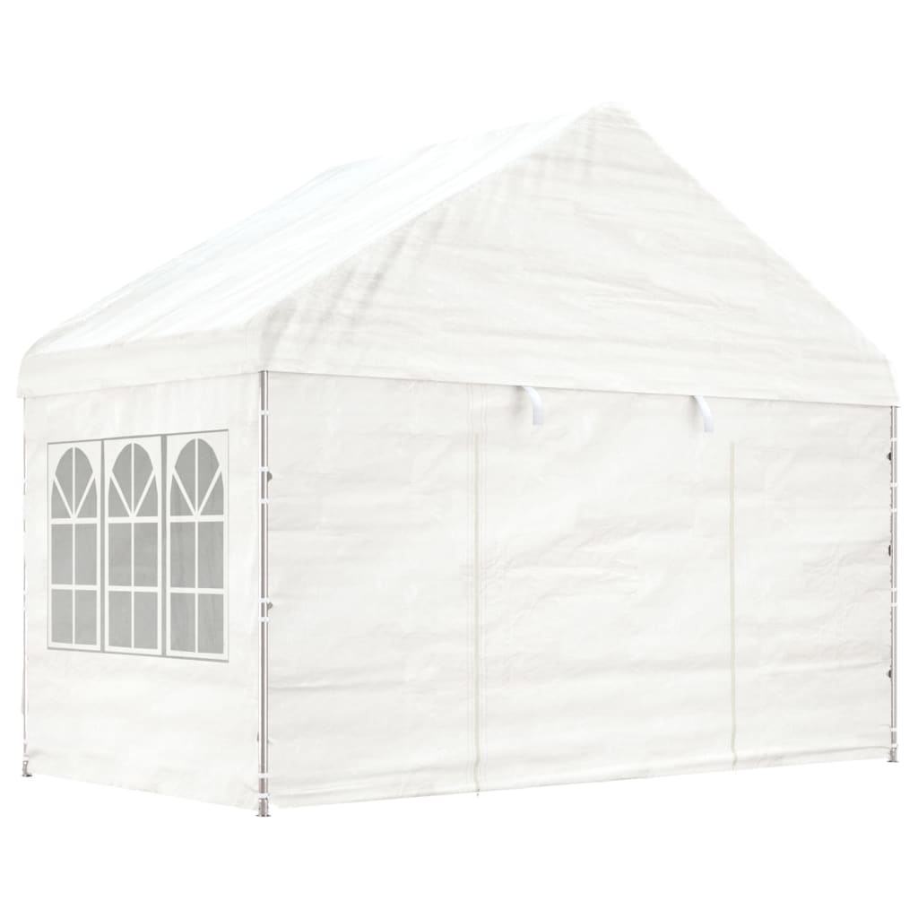 Paviljong med tak  4,08x2,23x3,22 m polyeten