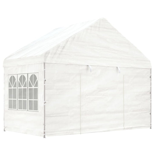 Paviljong med tak  4,08x2,23x3,22 m polyeten