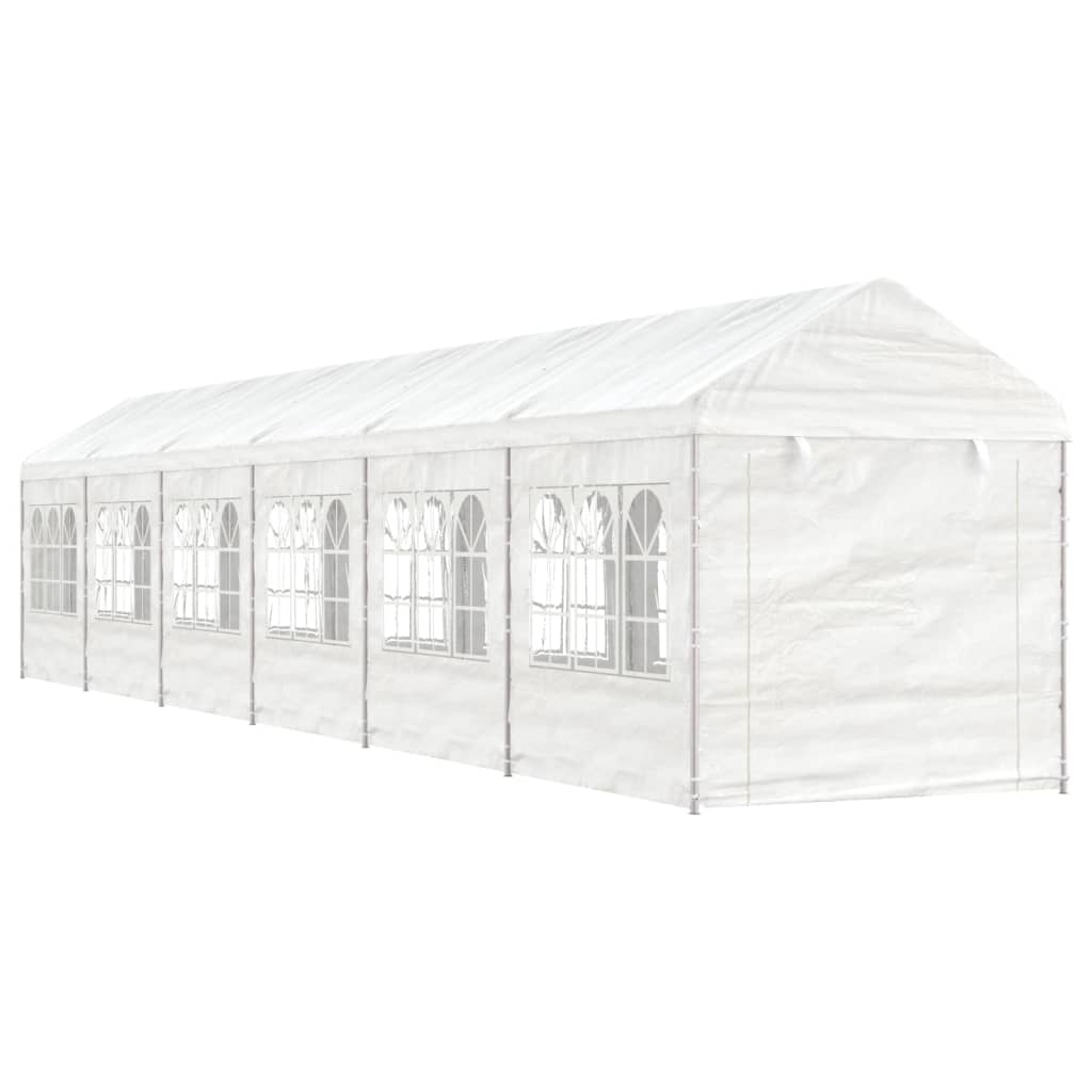 Paviljong med tak  13,38x2,28x2,69 m polyeten