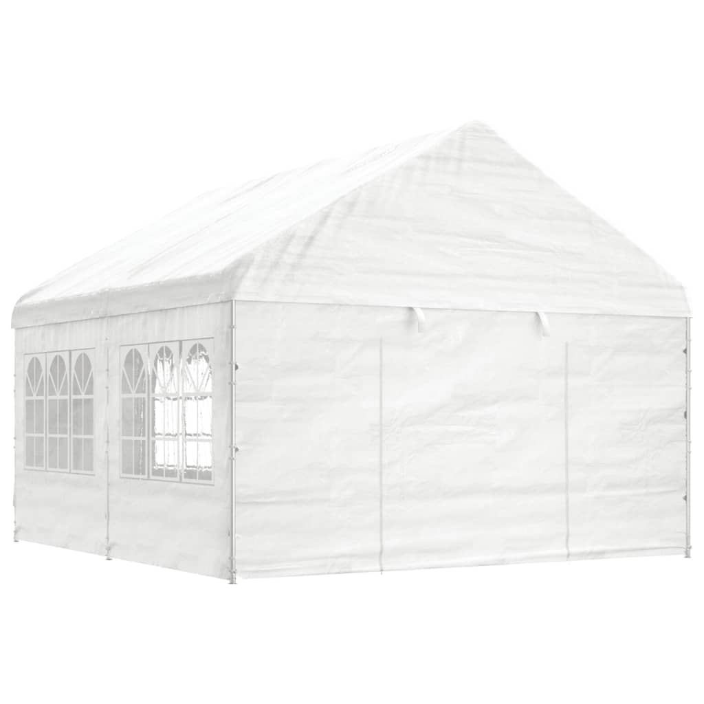 Paviljong med tak  4,46x4,08x3,22 m polyeten