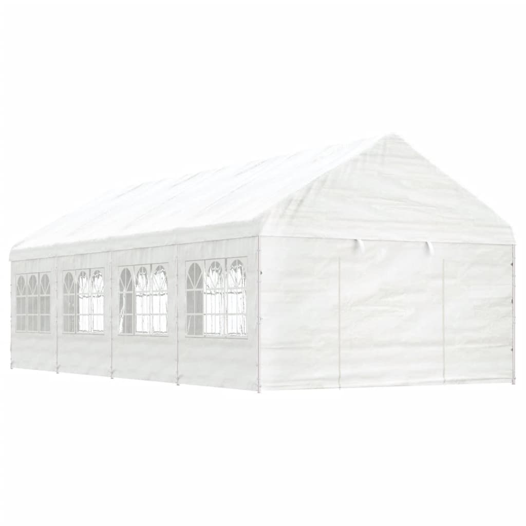 Paviljong med tak  8,92x4,08x3,22 m polyeten