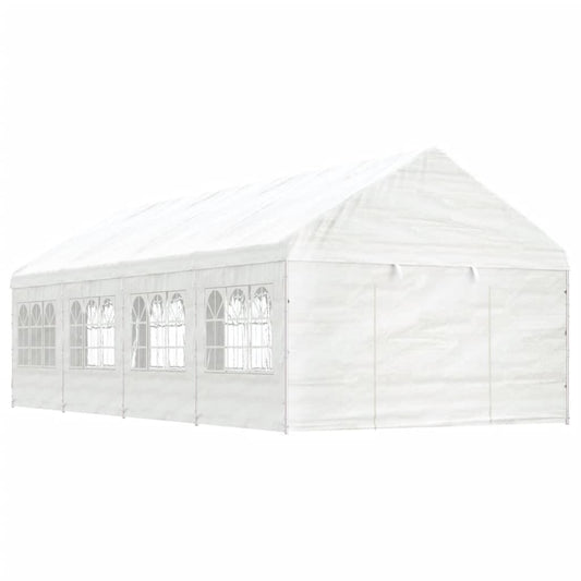 Paviljong med tak  8,92x4,08x3,22 m polyeten