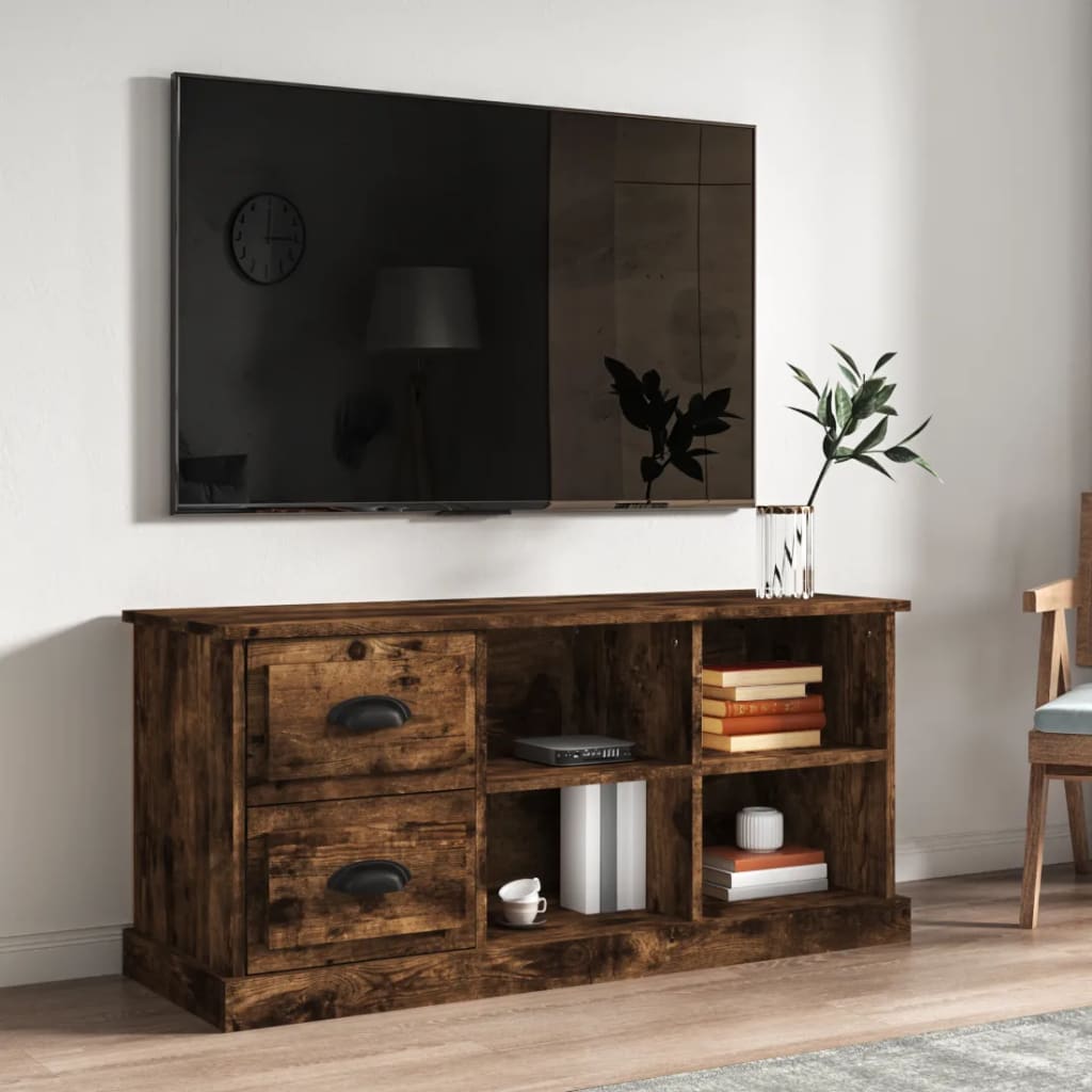 Tv-bänk  ek 102x35,5x47,5 cm konstruerat trä