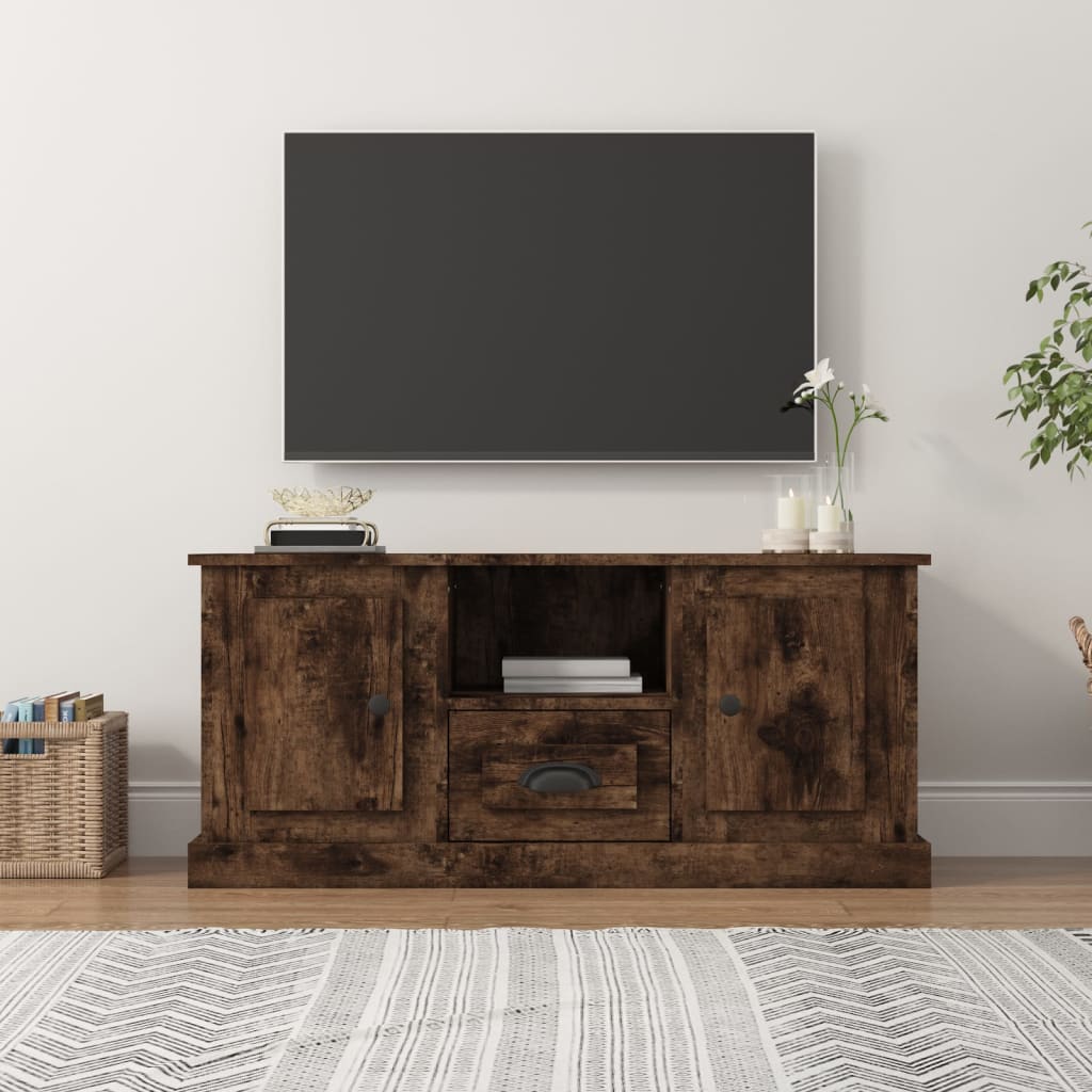 Tv-bänk  ek 100x35,5x45 cm konstruerat trä