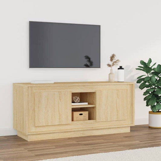 Tv-bänk  ek 102x35x45 cm konstruerat trä