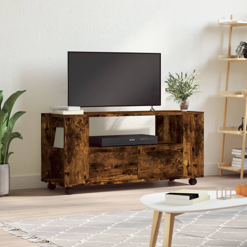 Tv-bänk sonoma-ek 102x34,5x43 cm konstruerat trä