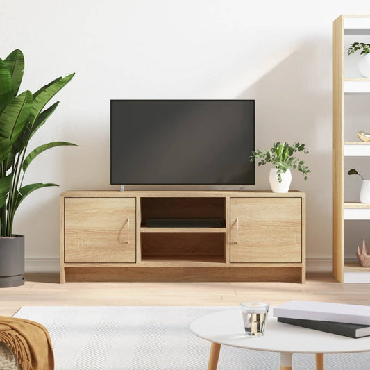 Tv-bänk  ek 102x30x37,5 cm konstruerat trä