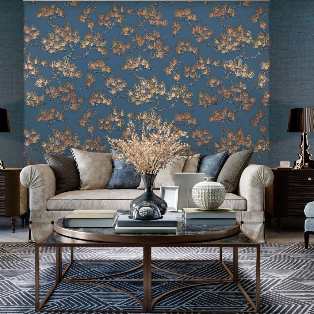 DUTCH WALLCOVERINGS Tapet tall  och blå