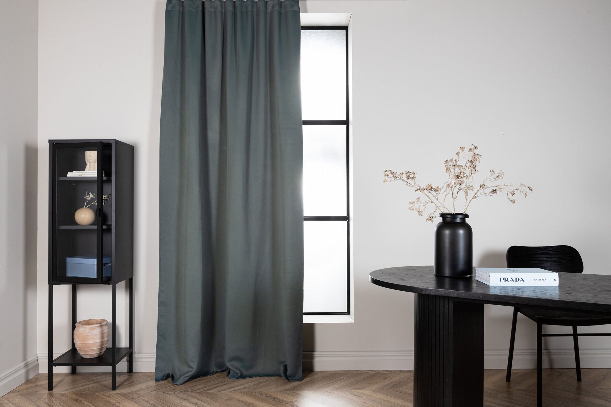 Venture Home - Evelyn Gardin Polyester Blackout - Blå/grön - 135*290 - Multiband