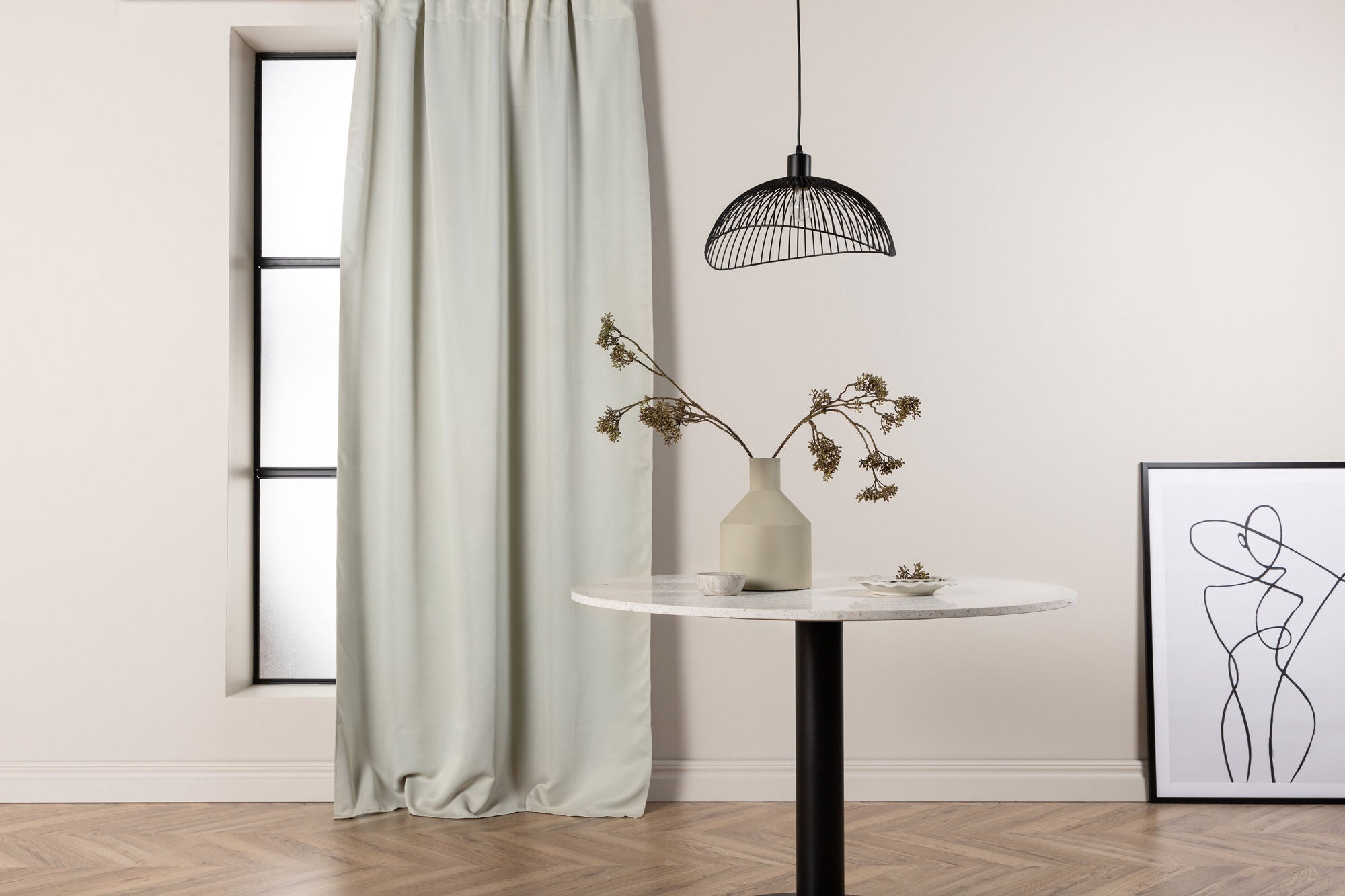 Venture Home - Evelyn Gardin Polyester Mörkläggning Offwhite 135x240