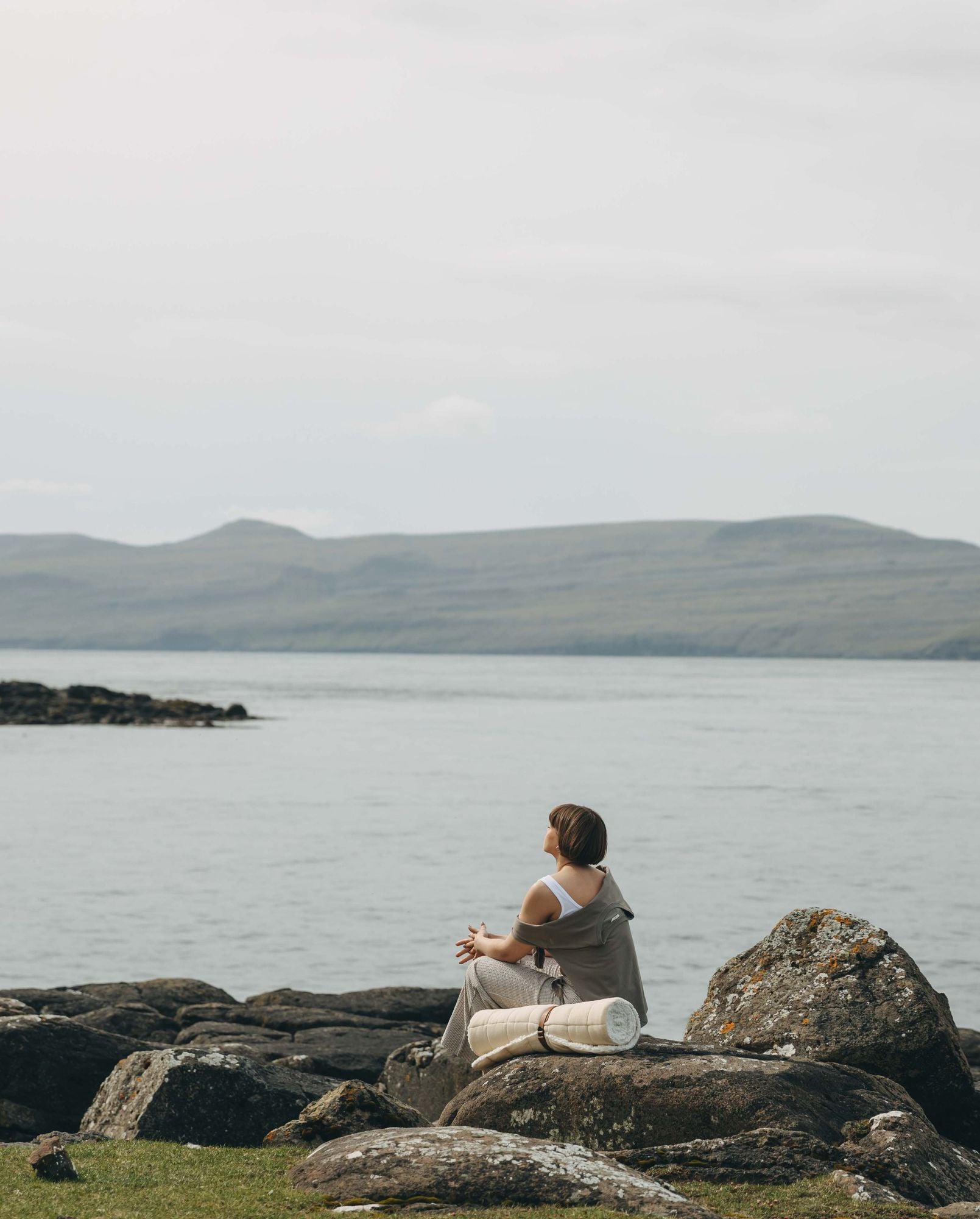 Nordal A/S Mjuk och Varm YIN YOGA-madrass med Päls i Mörkgrön