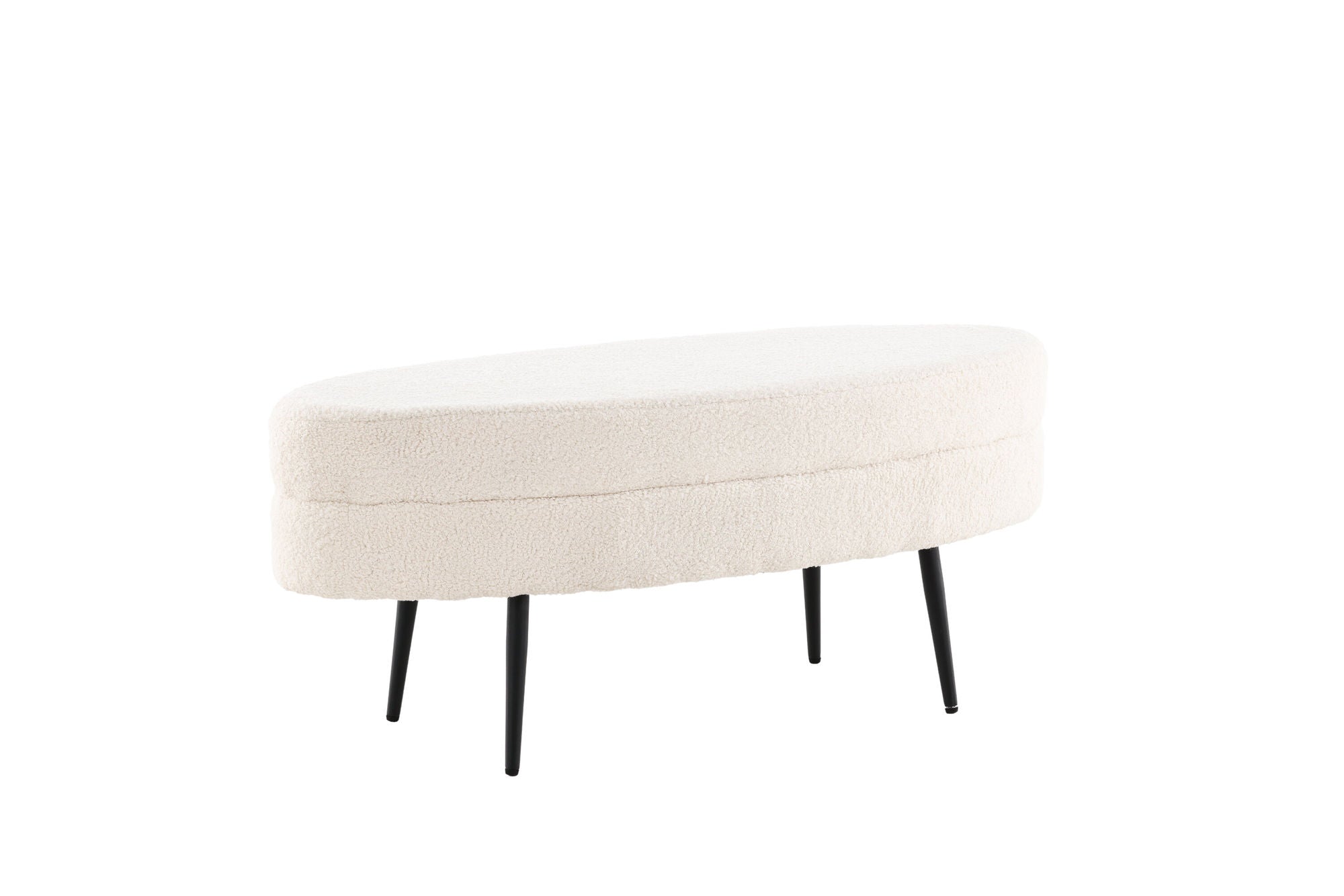 Venture Home Otto Puff - Svart / Benvit Teddy