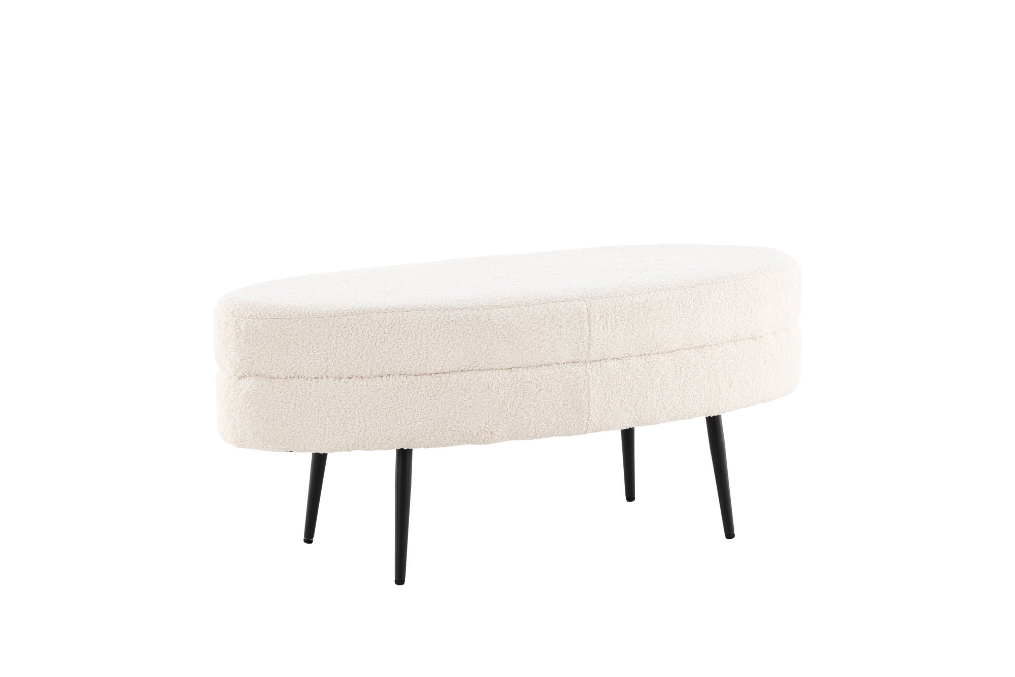 Venture Home Otto Puff - Svart / Benvit Teddy