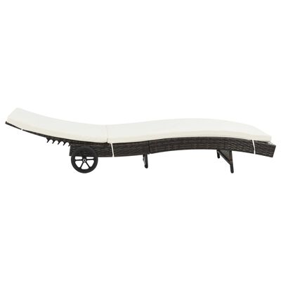 Solsäng med hjul och dyna konstrotting - Vinterio Design